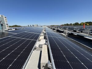 Solar panels for Wake County Public Health Center.