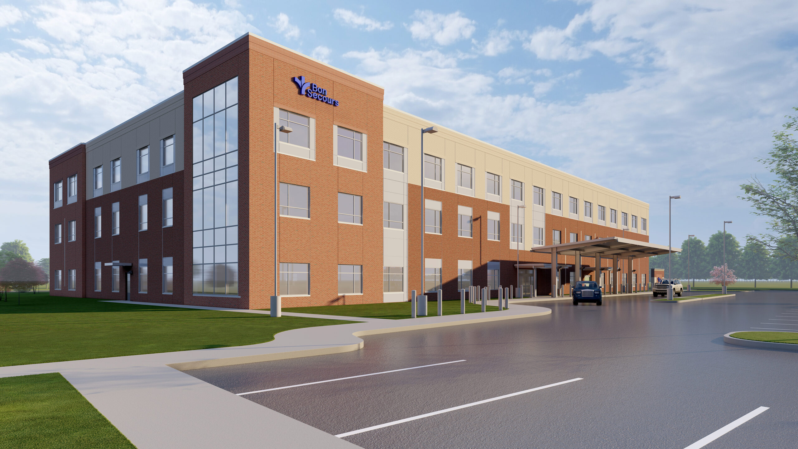 rendering of new facility at Bon Secours St. Francis Medical Center