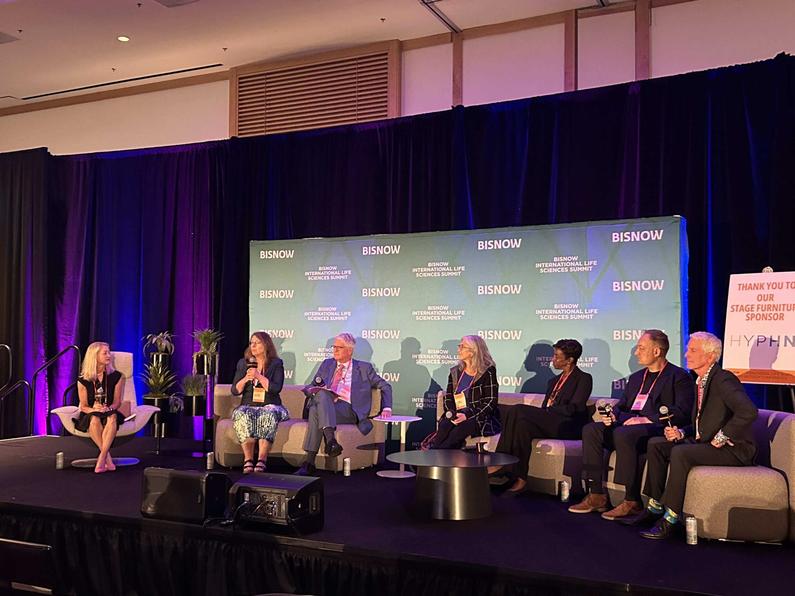 A panel discussion at Bisnow's International Life Sciences & Biotech Conference.
