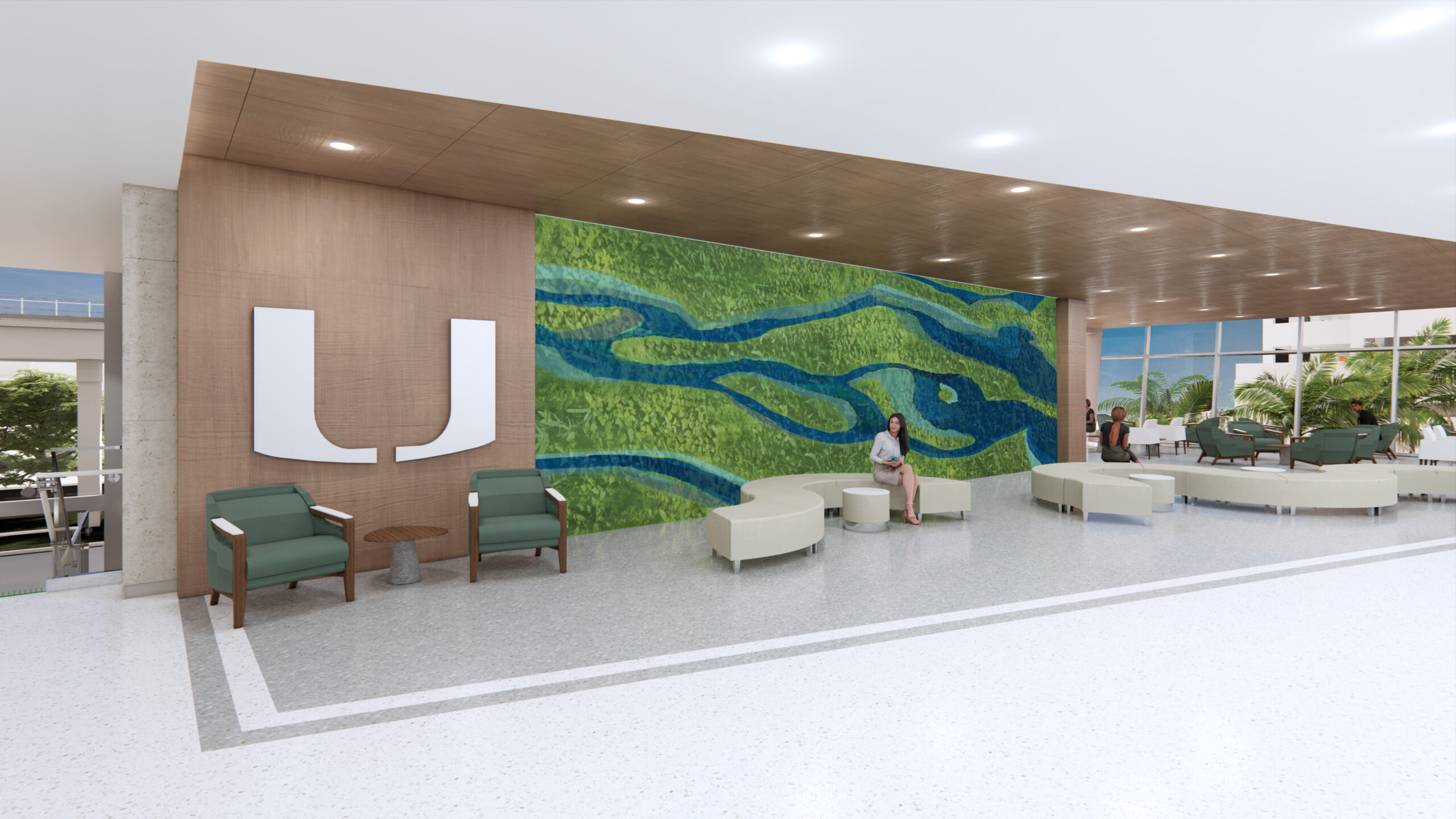 Miami’s UHealth Tower lobby