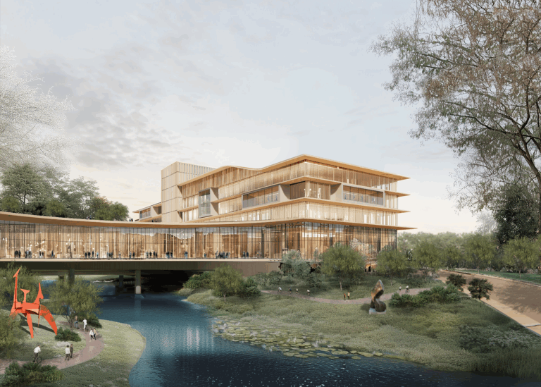 To enhance healthcare efforts indoors, the project will also include a welcoming green space and an extensive landscape strategy to foster restorative experiences.