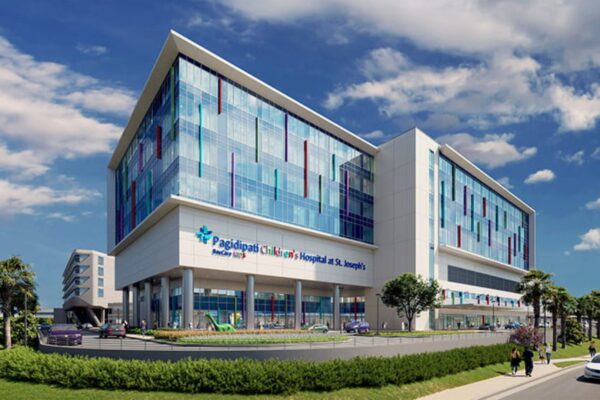 BayCare has released the latest rendering for its planned Pagidipati Children’s Hospital at St. Joseph’s, a freestanding pediatric facility scheduled to open in 2030