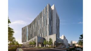 UC Davis Health celebrated a major construction milestone Feb. 6 as the California Tower officially topped out at the Sacramento medical campus, marking the structural completion of the building’s frame.