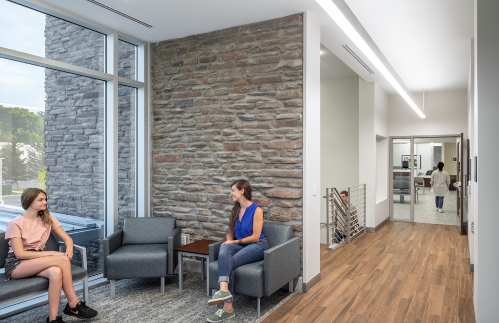 OhioHealth's O'Bleness Medical Office Building waiting room. | Photo Credit: Lauren Davis