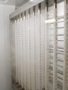 Humidification systems designed for large buildings help maintain consistent indoor humidity in healthcare environments with high air volumes and continuous operation.