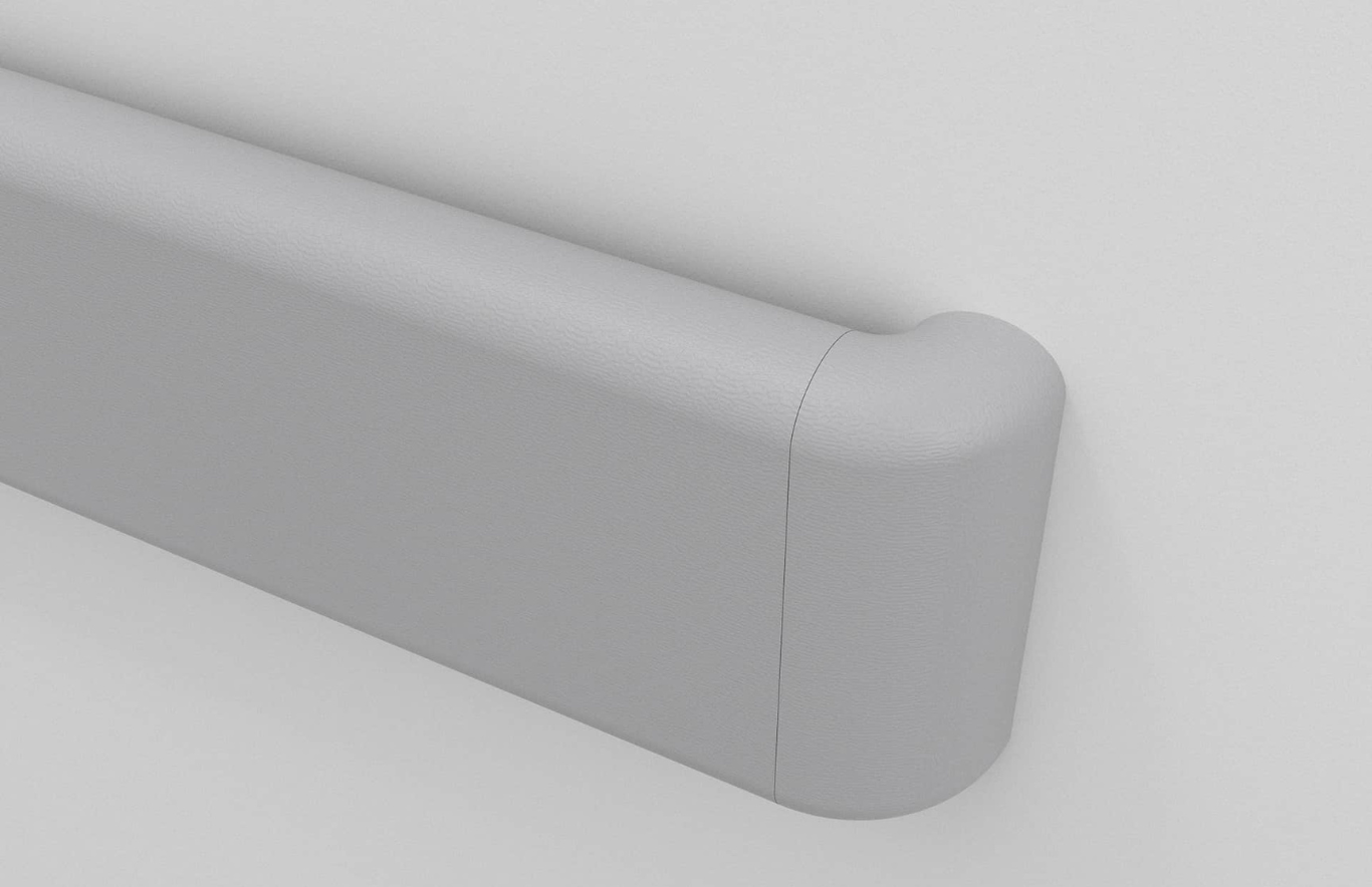 Wallprotex’s wX7 Flat Handrail is a commercial vinyl handrail designed for high-traffic interiors such as hospitals and nursing homes