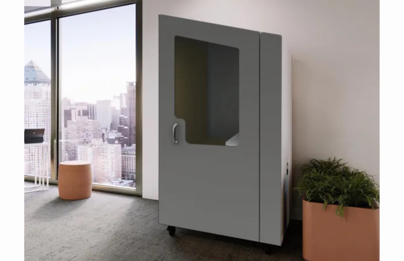 The The Nook Solo offers a personal and private retreat from chaotic environments so users can focus and reset.