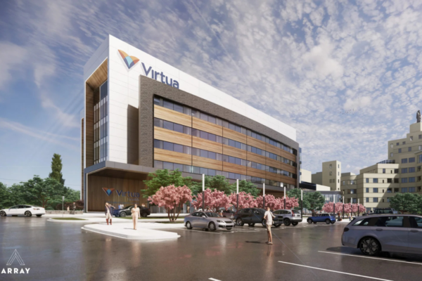 Virtua Health has reached a major construction milestone on the Marvin Samson Pavilion at Virtua Our Lady of Lourdes Hospital in Camden, New Jersey, after crews placed the final steel beam atop the seven-story patient tower. 