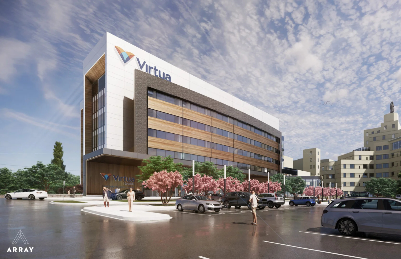 Virtua Health has reached a major construction milestone on the Marvin Samson Pavilion at Virtua Our Lady of Lourdes Hospital in Camden, New Jersey, after crews placed the final steel beam atop the seven-story patient tower. 