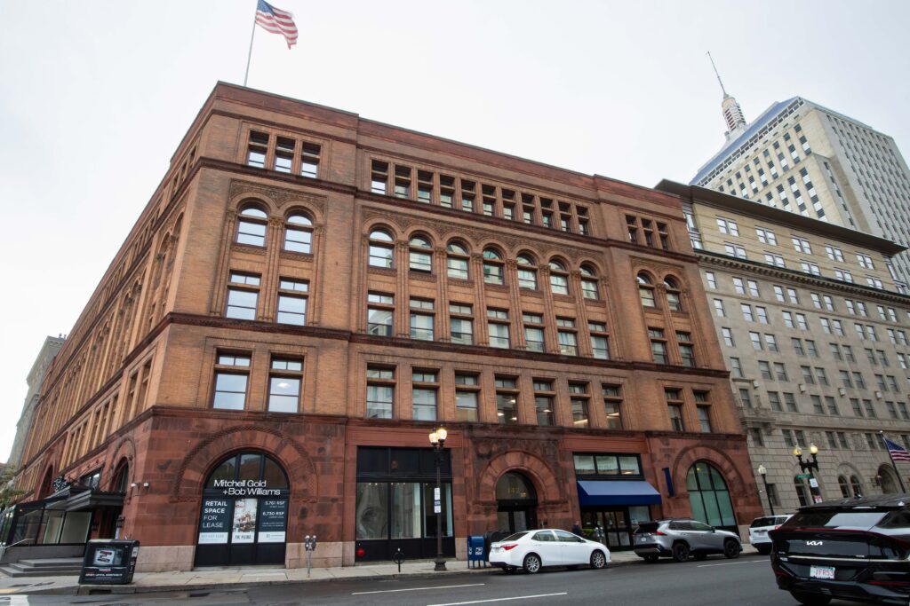 Exterior of the 19th century Boston building, now housing Atrius Health
