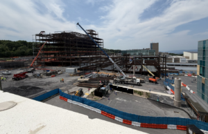 Geisinger has reached a significant milestone in the nearly $900 million expansion and modernization of Geisinger Wyoming Valley Medical Center, completing structural steel installation for the project's new patient tower during a beam-topping ceremony held July 15. T
