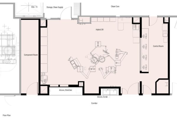 floor plan of Valleywise Health Medical Center imaging room