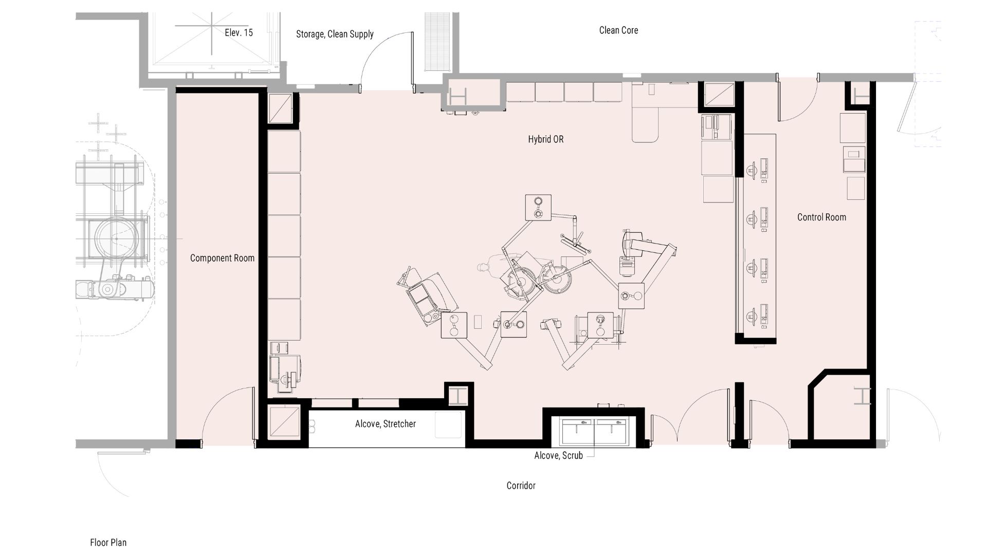 floor plan of Valleywise Health Medical Center imaging room
