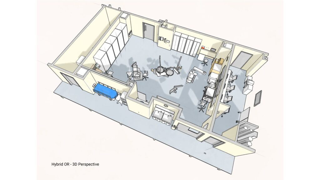 schematic of isometric operating room