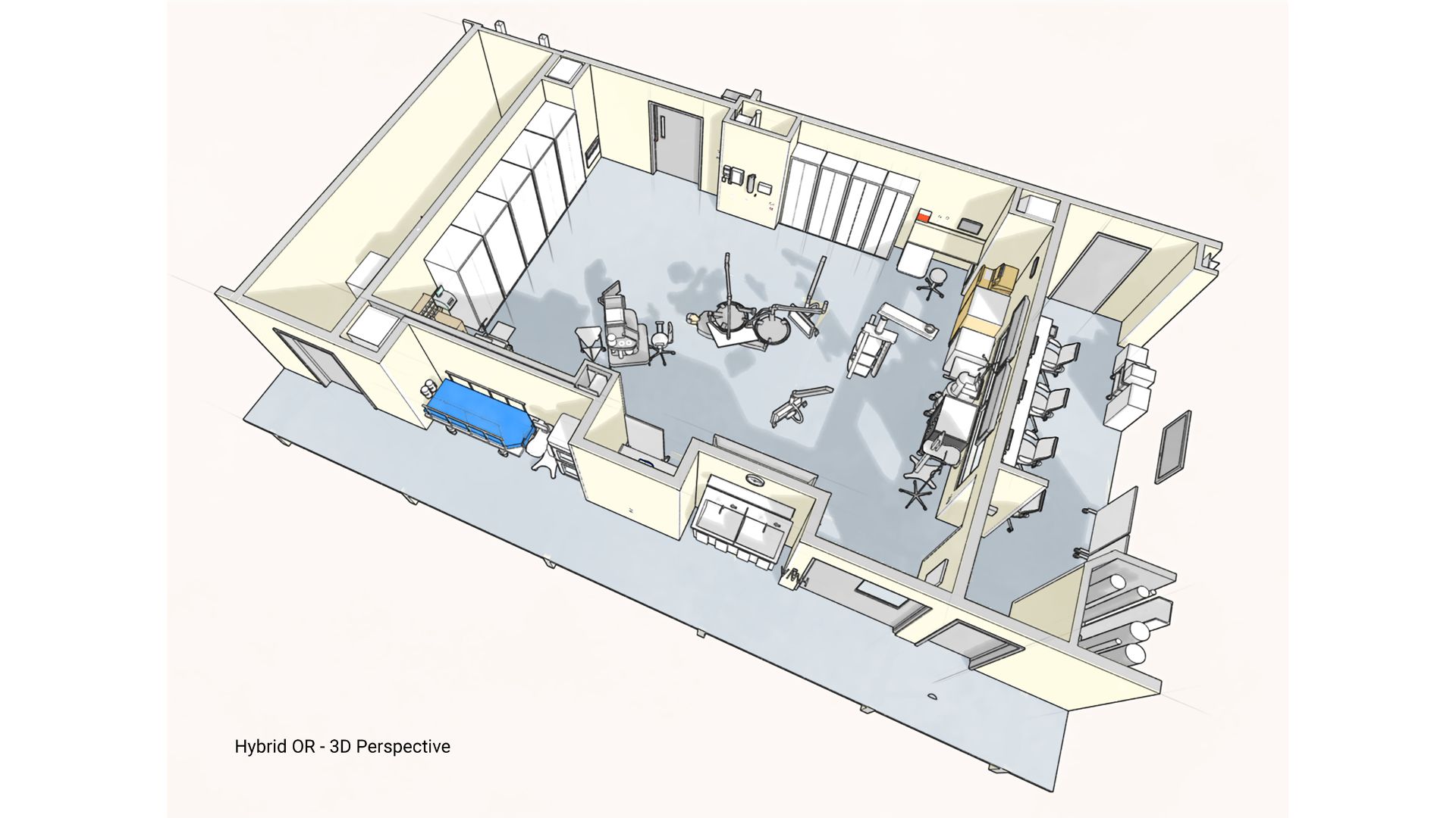 schematic of isometric operating room
