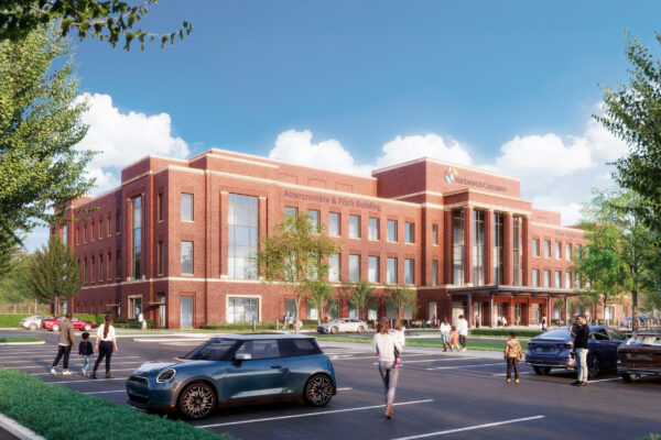 rendering of new Close To Home center at Nationwide Children's Hospital in New Albany, Ohio